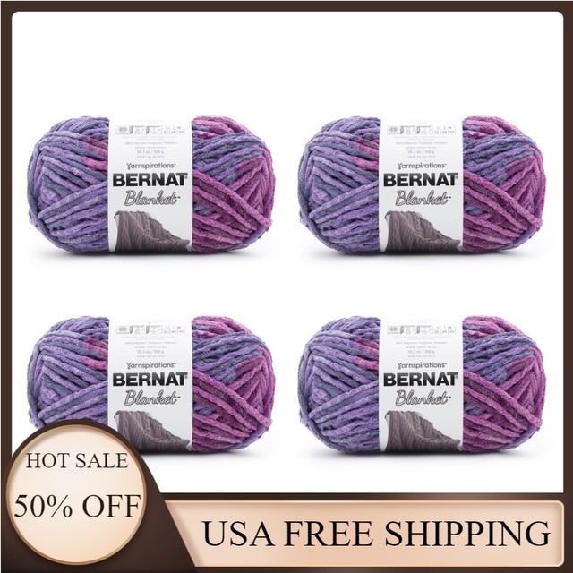 Bernat Yarn Bernat Blanket #6 Super Bulky Polyester Yarn, Purple